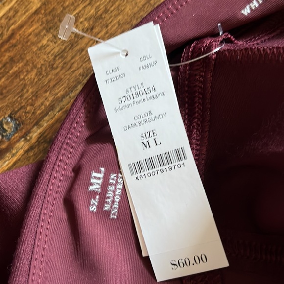 NWT WHBM Slimming Ponte  Legging size M/L - Picture 4 of 4